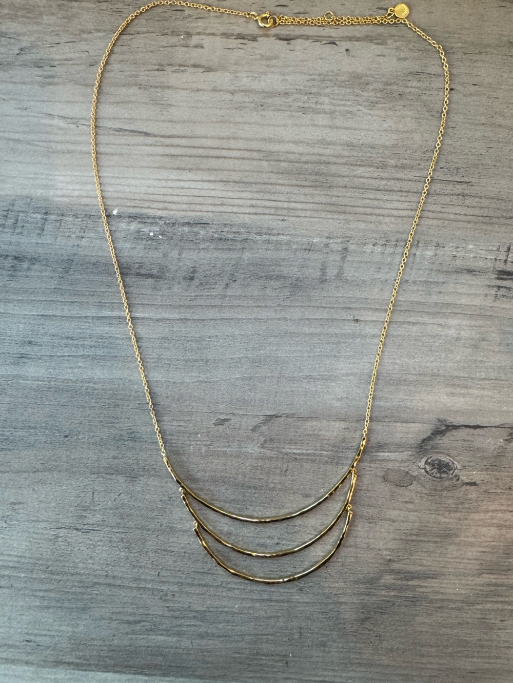 Gorjana Gold Triple Crescent Layered Necklace